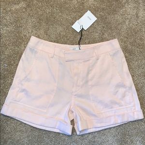 VINCE pink linen short